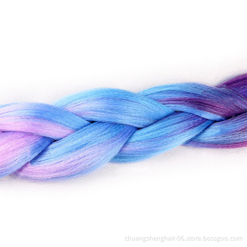 Wholesale high quality crochet hair synthetic soft braiding hair omber black bleue original braid jumbo crochet braids